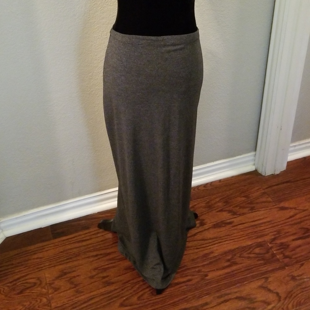 Express Women's MD Grey Floor Length Skirt